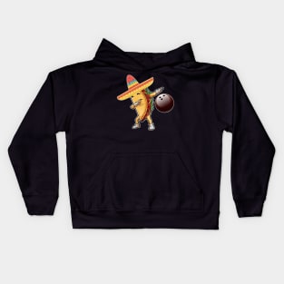 Dabbing bowling taco dab Kids Hoodie